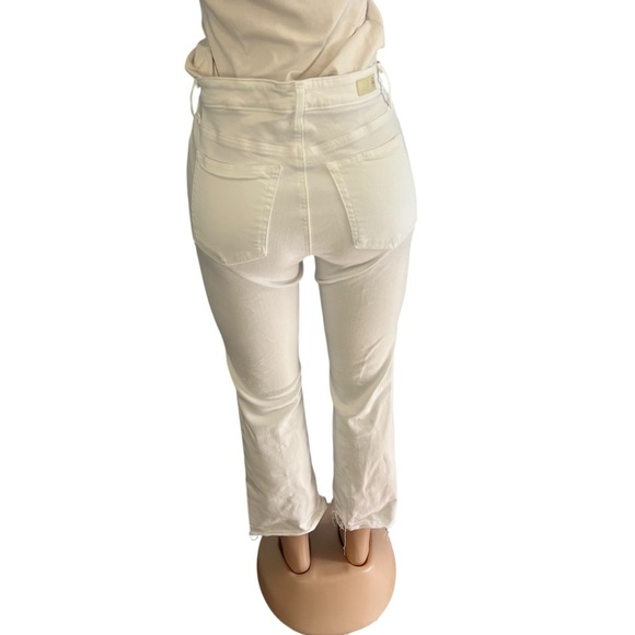 Adriano Goldschmied Farrah Mid-Rise Crop Boot Jeans White - Picture 8 of 10